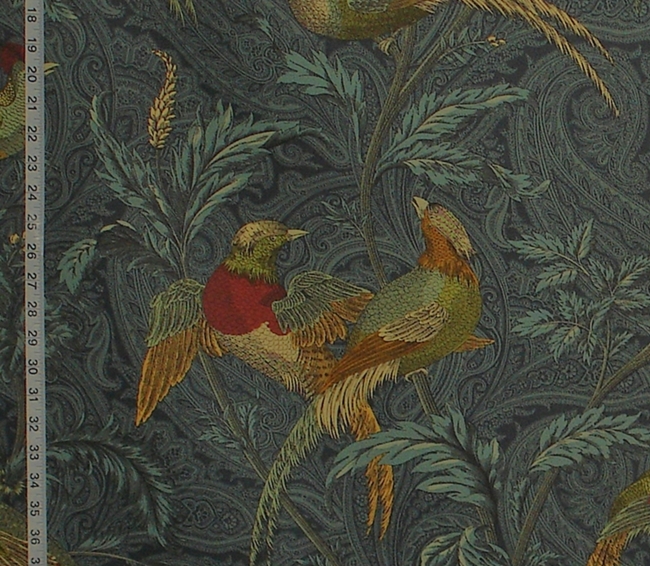 Blue Bird Paisley Fabric