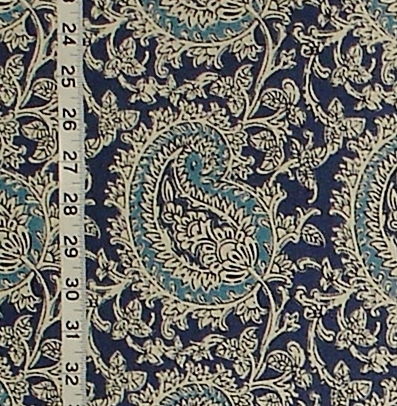 BLUE PAISLEY FABRIC