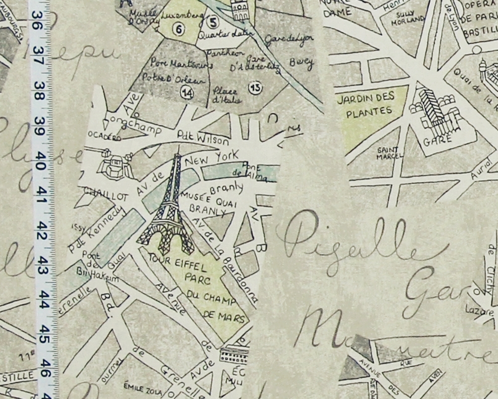 PARIS MAP FABRIC