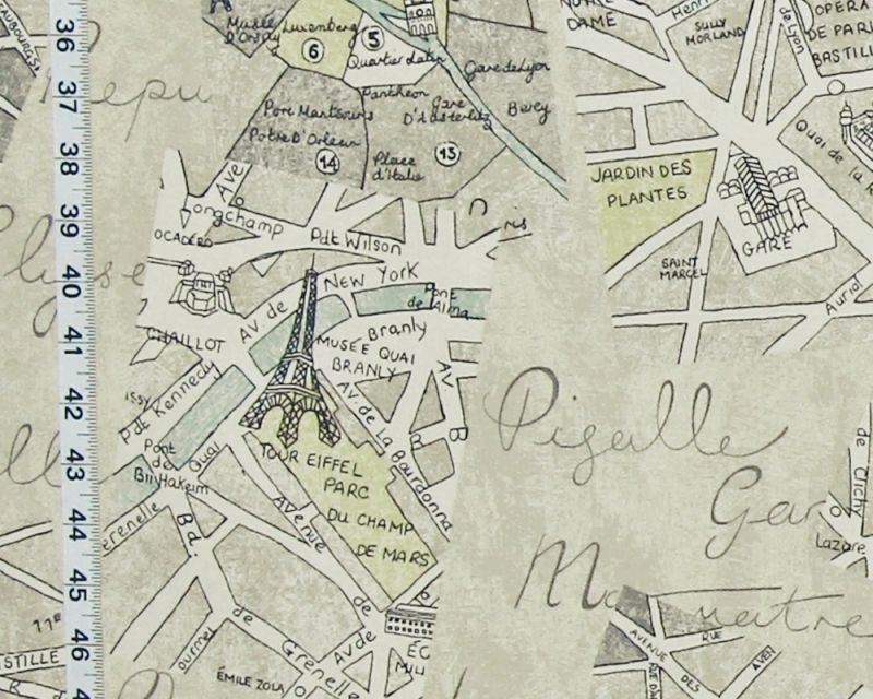 MAP OF PARIS FABRIC