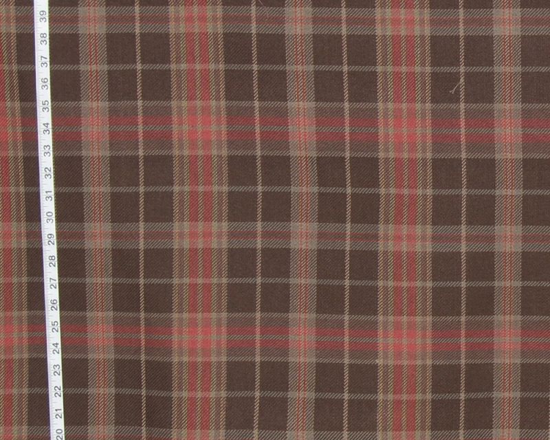 Brown red plaid fabric RT-Parkh- D2891 Chestnut from Brick House