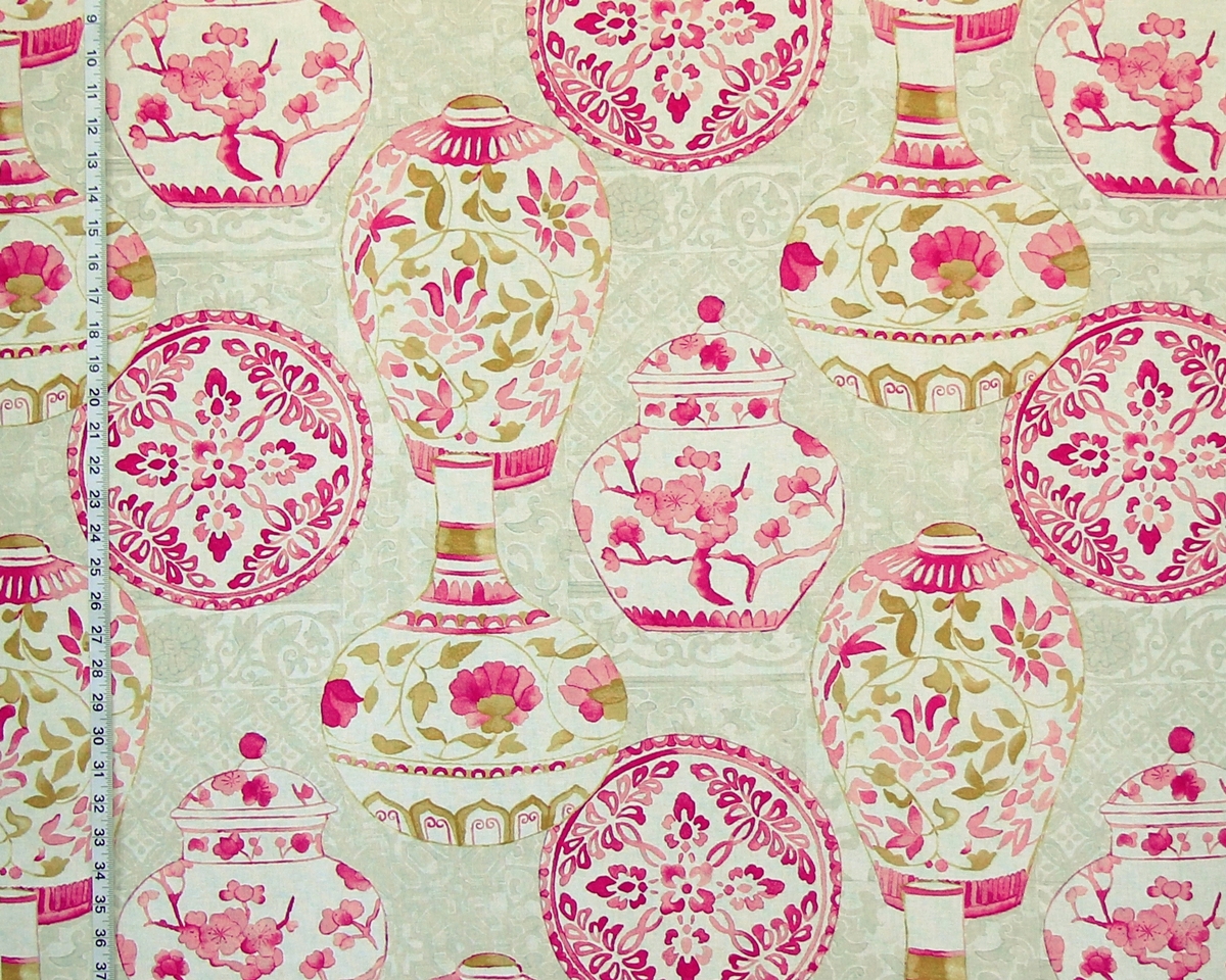 PINK ASIAN PORCELAIN FABRIC