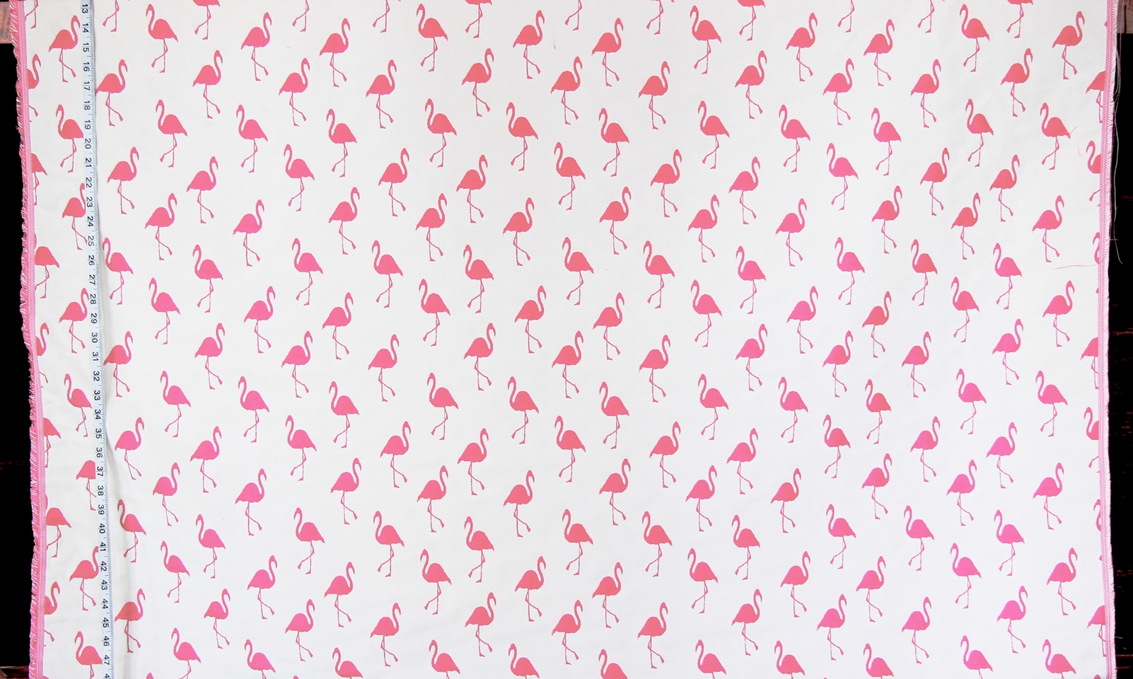 PINK AND WHITE REVERSIBLE FLAMINGO FABRIC