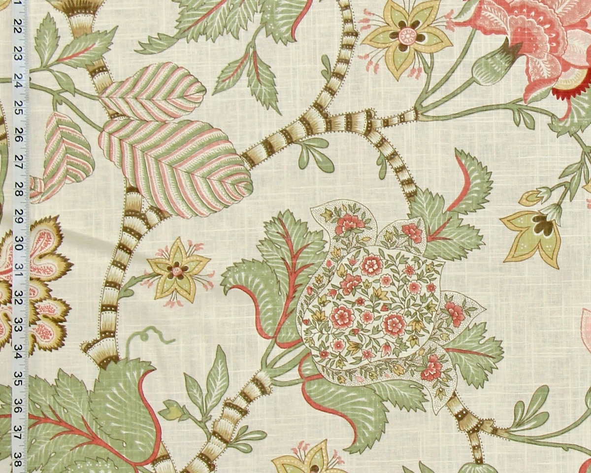 PINK SAGE GREEN INDIENNE FABRIC