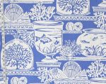 Blue beach fabric coral seashell beach aquarium