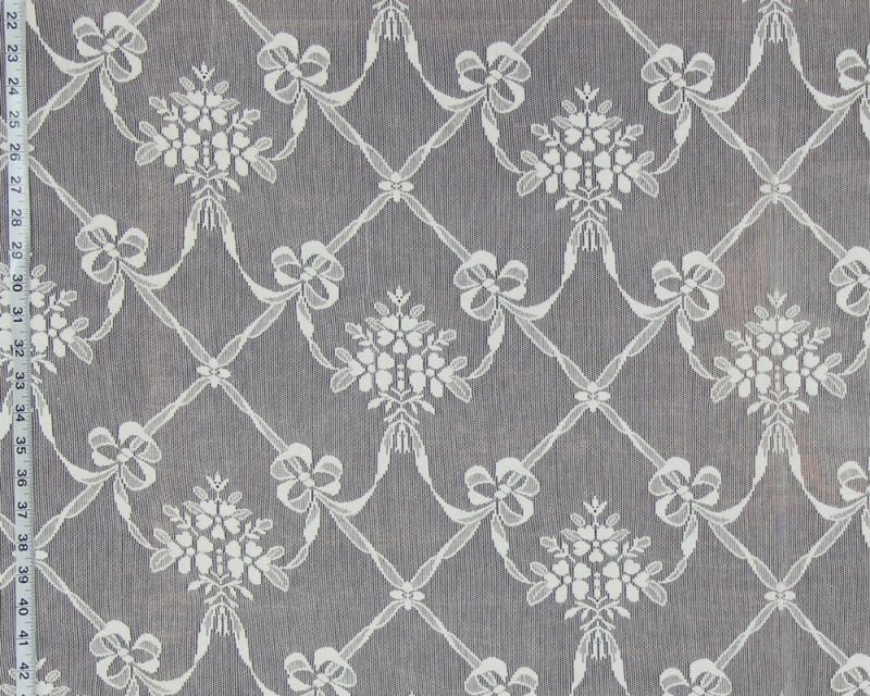 Flowers and ribbon lace fabric