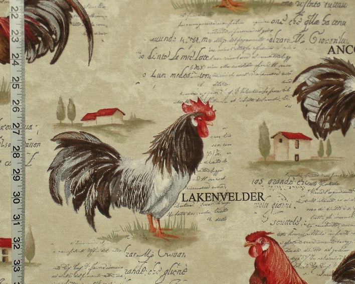 ROOSTER TOILE FABRIC