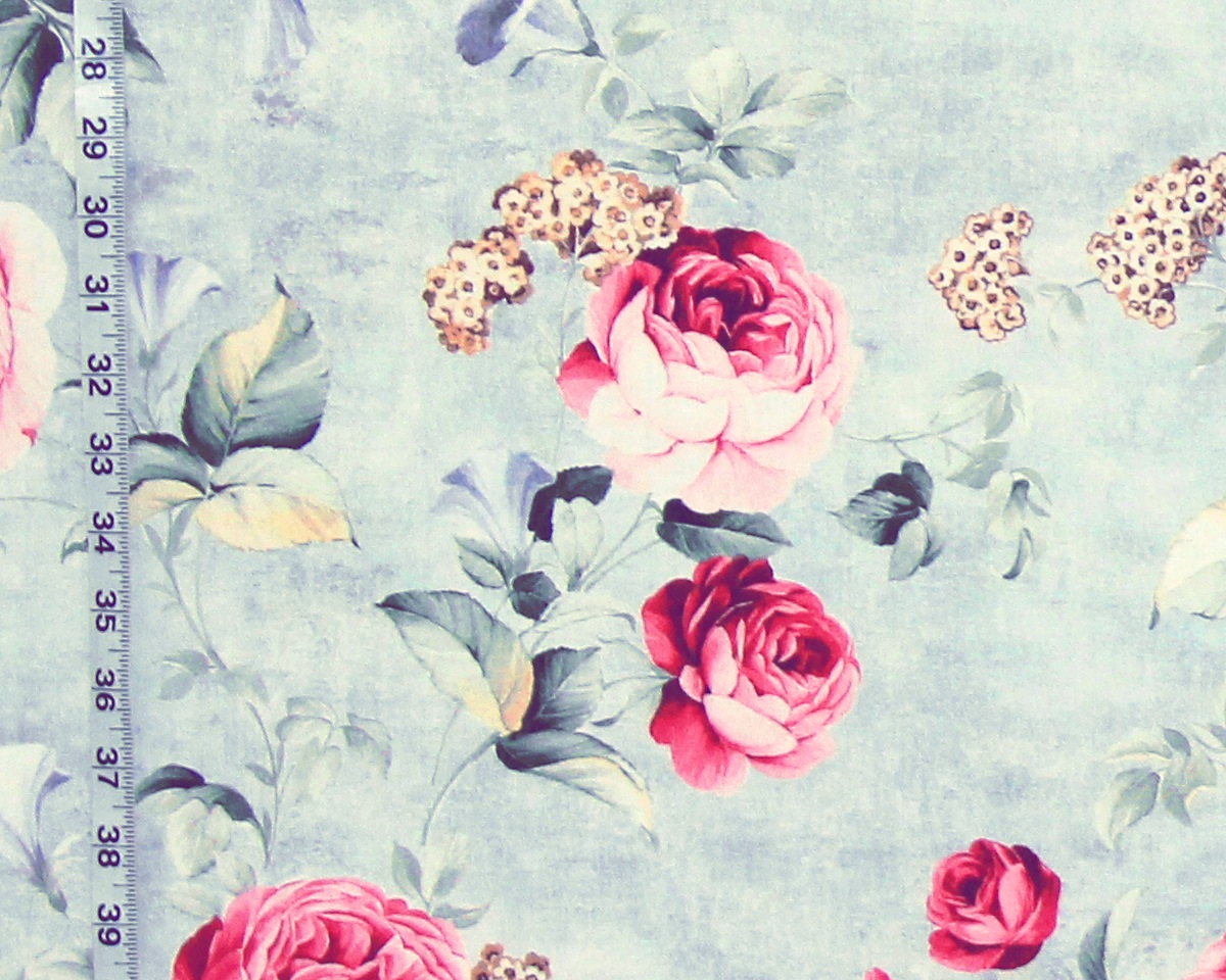 Rose morning glory fabric French home decorating material