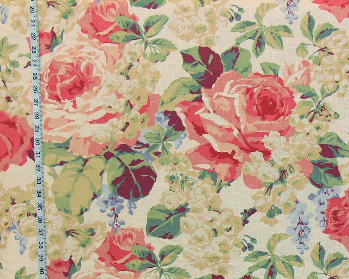 ROSE AND WISTERIA FABRIC SAMPLE