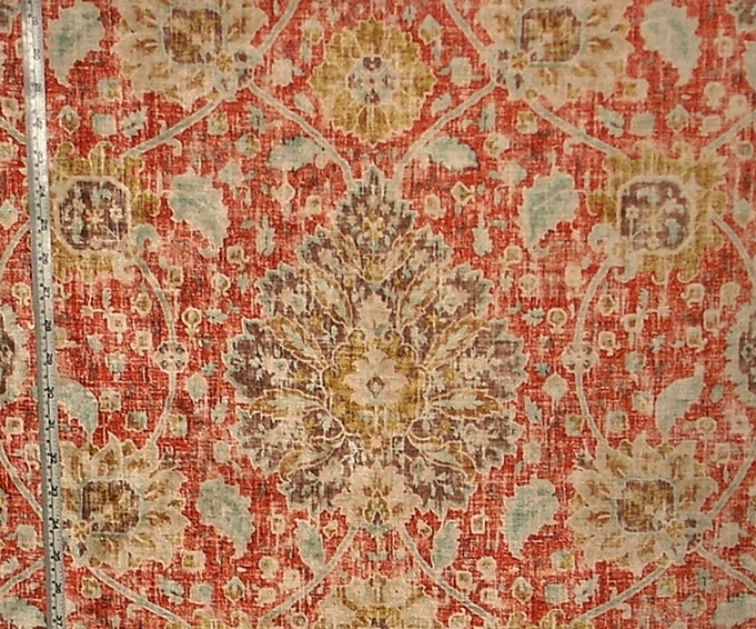 ORANGE VINTAGE RUG FABRIC