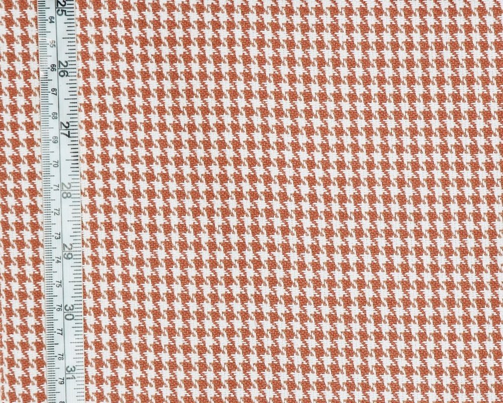 Rust Brown Houndstooth Fabric