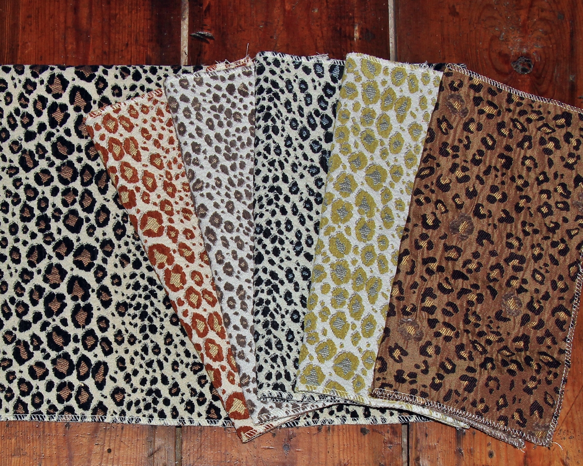 WOVEN LEOPARD SKIN FABRIC SAMPLES