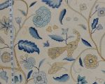Greeff Apsley Vine fabric blue peacock colonial 2 1/2 yds