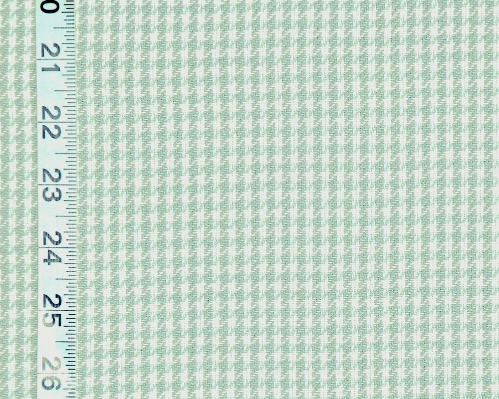 Spa Green Blue Houndstooth Fabric