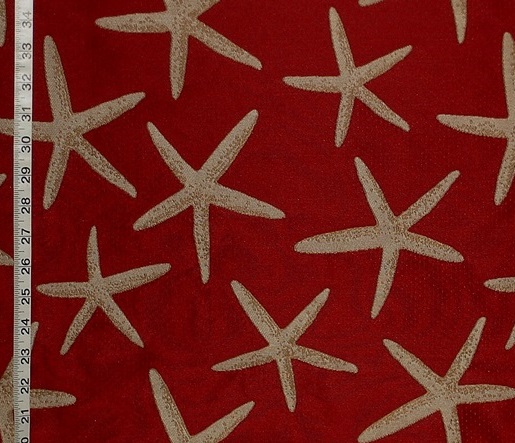 RED STARFISH FABRIC