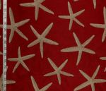 Red starfish fabric sea star upholstery