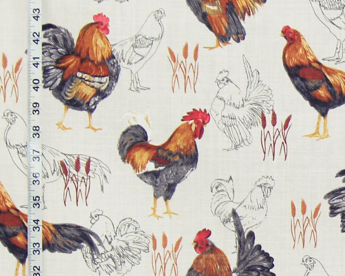 ROOSTER TOILE FABRIC