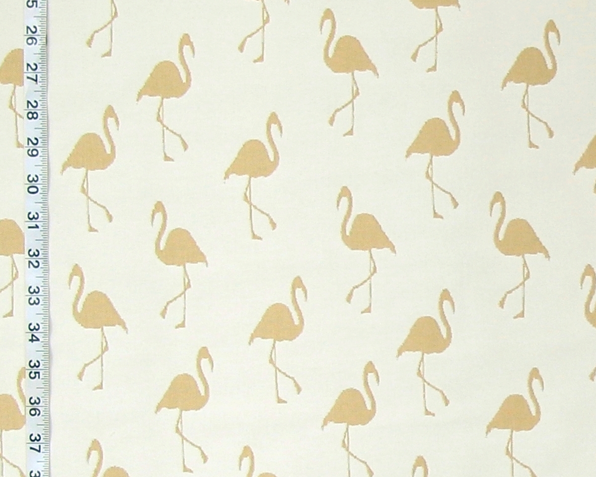 REVERSIBLE TAN FLAMINGO FABRIC