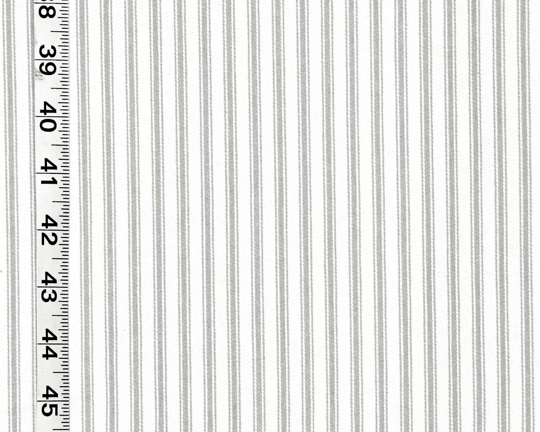 GREY TICKING STRIPE FABRIC