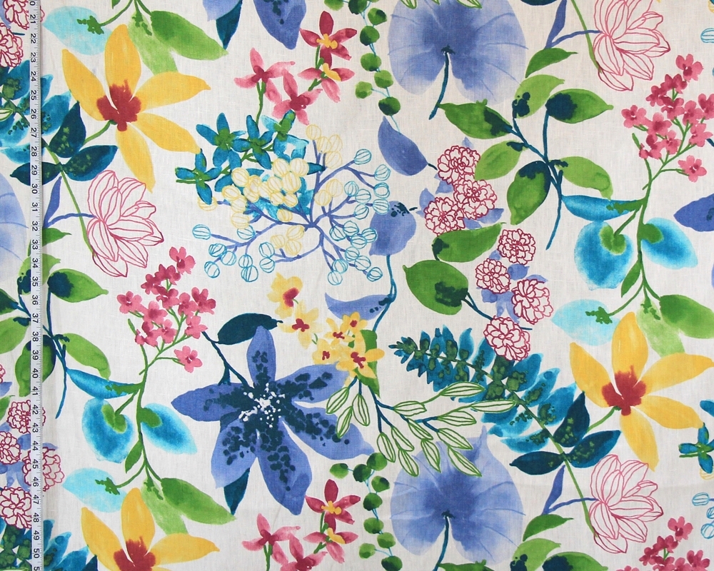TROPICAL FLORAL FABRIC