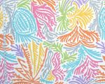 Tropical beach fabric retro ocean palm coral abstract linen