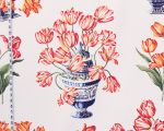Schumacher Fabric Tulipiers Delft pottery tulips 2 1/2 yds