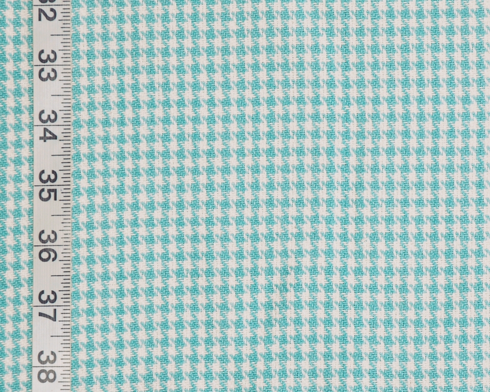 Turquoise Blue Houndstooth Fabric