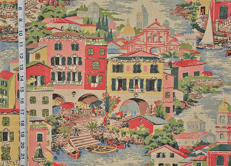 PINK VENICE TOILE FABRIC