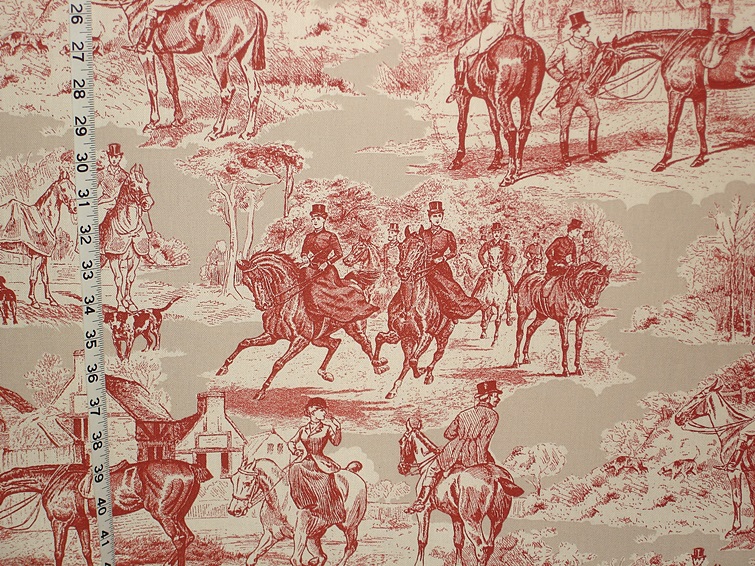 VICTORIAN HORSE RIDING FABRIC