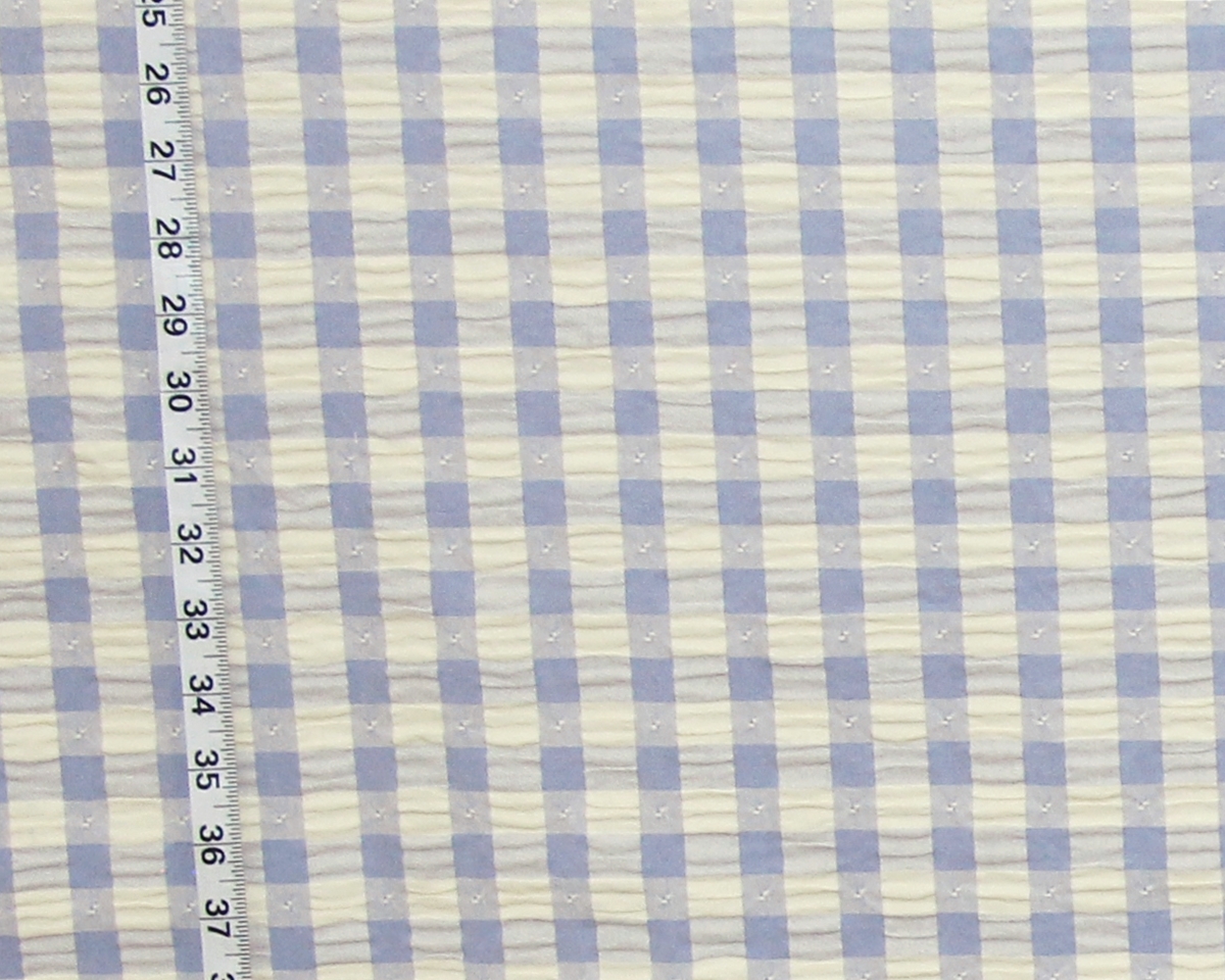 PURPLE SEERSUCKER CHECK FABRIC 