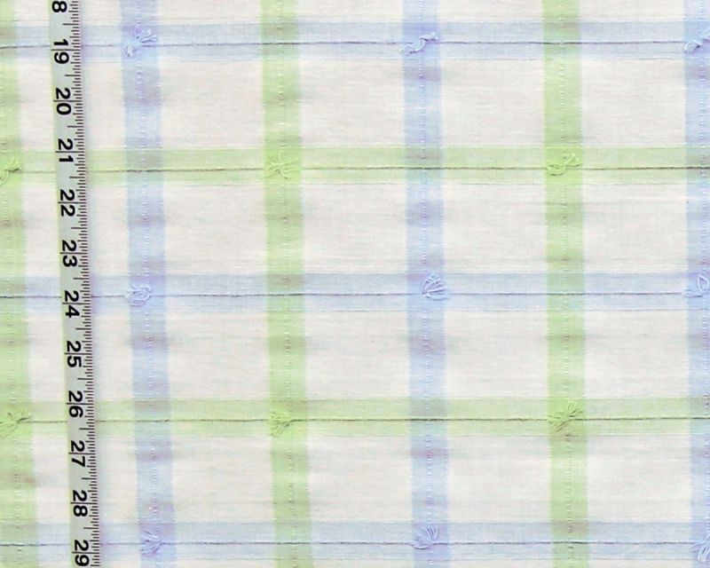 PASTEL BLUE GREEN WINDOWPANE PLAID