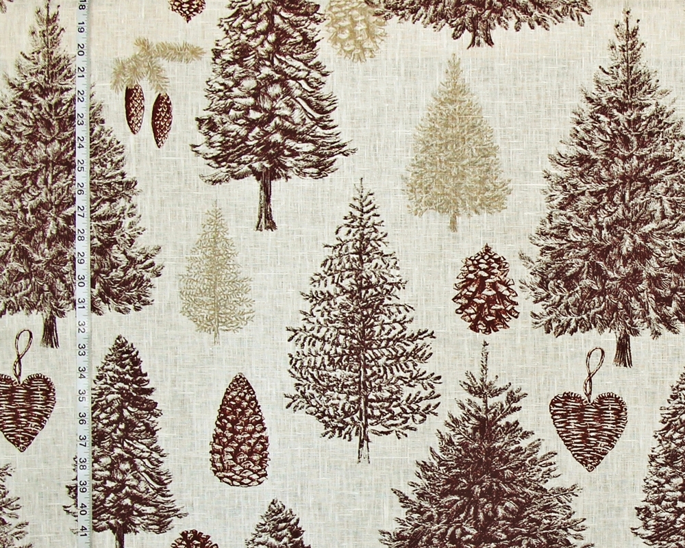 WOODLAND TREE HEART FABRIC