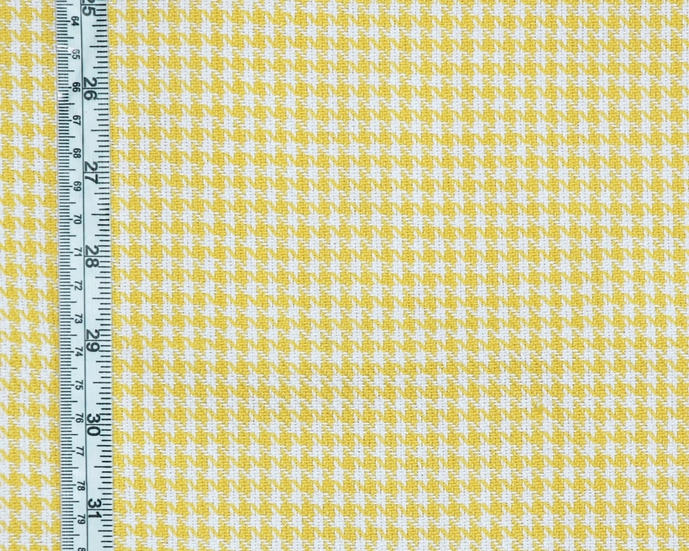 YELLOW MINI HOUNDSTOOTH FABRIC