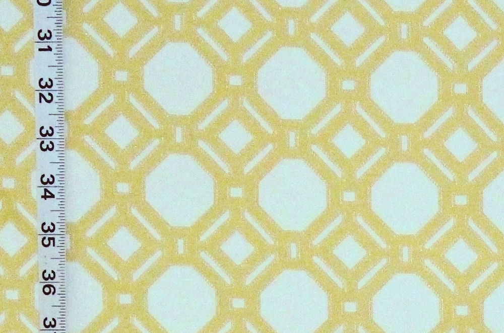 YELLOW LATTICE UPHOLSTERY FABRIC