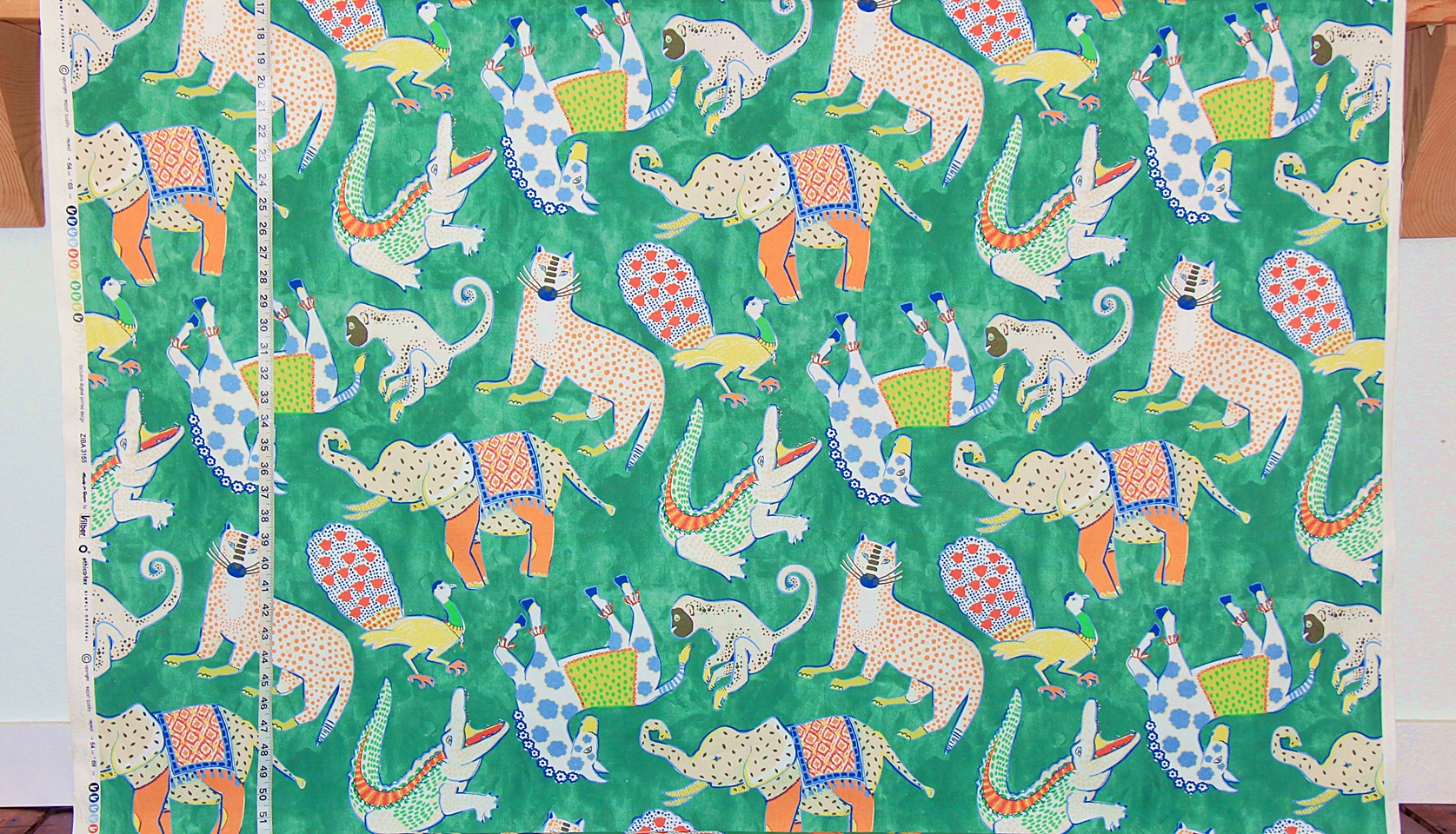 GREEN BEAST ANIMAL FABRIC