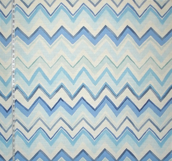 BLUE CHEVRON STRIPE FABRIC