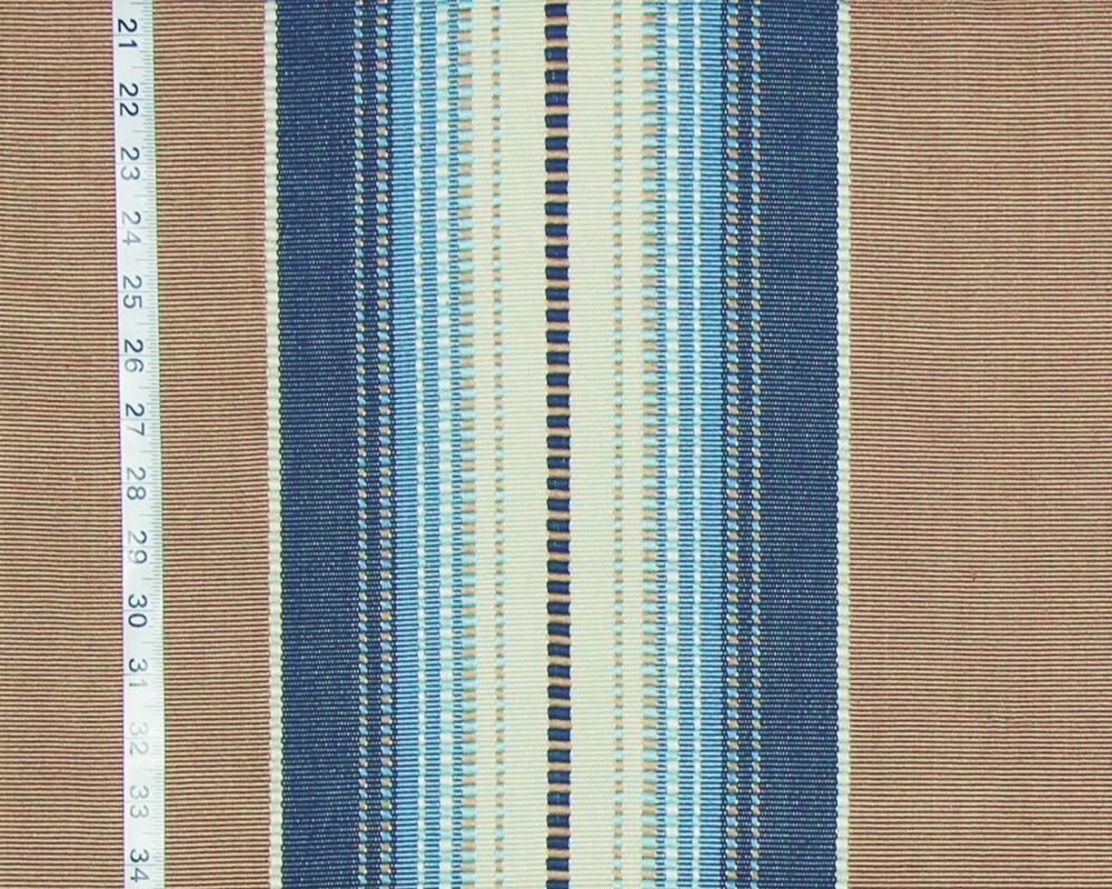 Blue Brown Southwestern Striped Fabric Trade Blanket Lake From Brick House Fabric Novelty Fabric