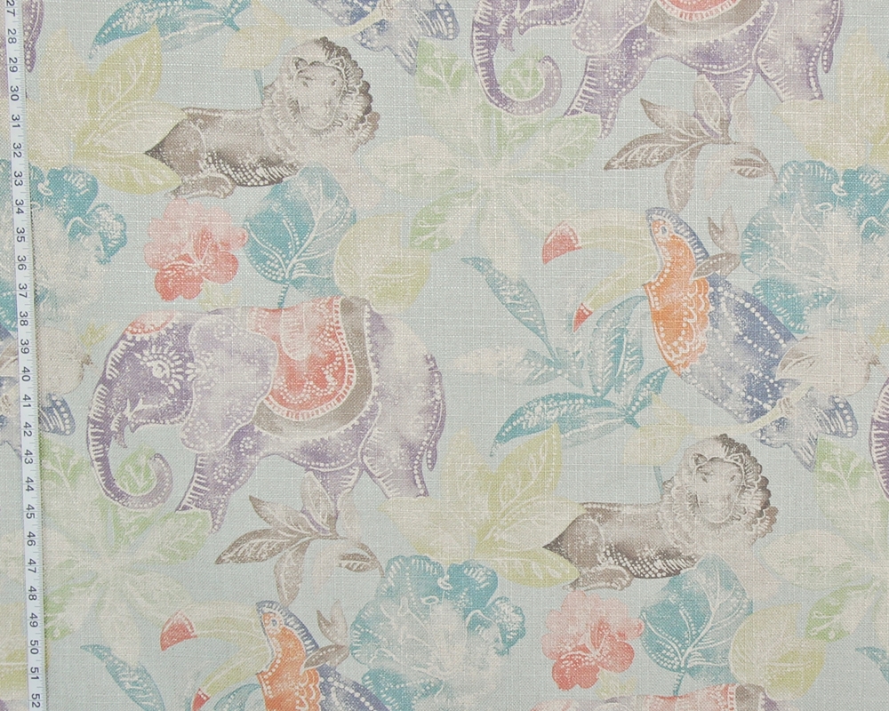 ELEPHANT LION TOUCAN BATIK FABRIC