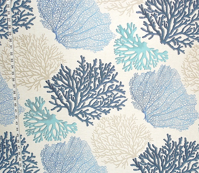Blue C Fabric Aqua Ocean From Brick House Novelty Blue C Fabric Aqua Ocean