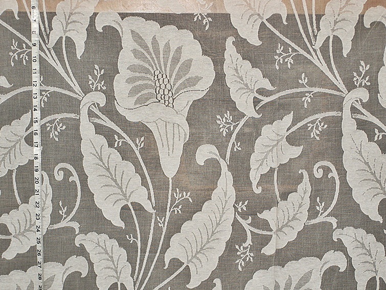 Victorian lace curtain fabric calla lily- 2 yards
