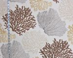 Coral fabric brown ocean