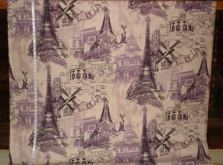 Purple Paris Fabric