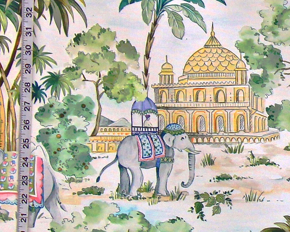 ELEPHANT GARDEN TOILE FABRIC