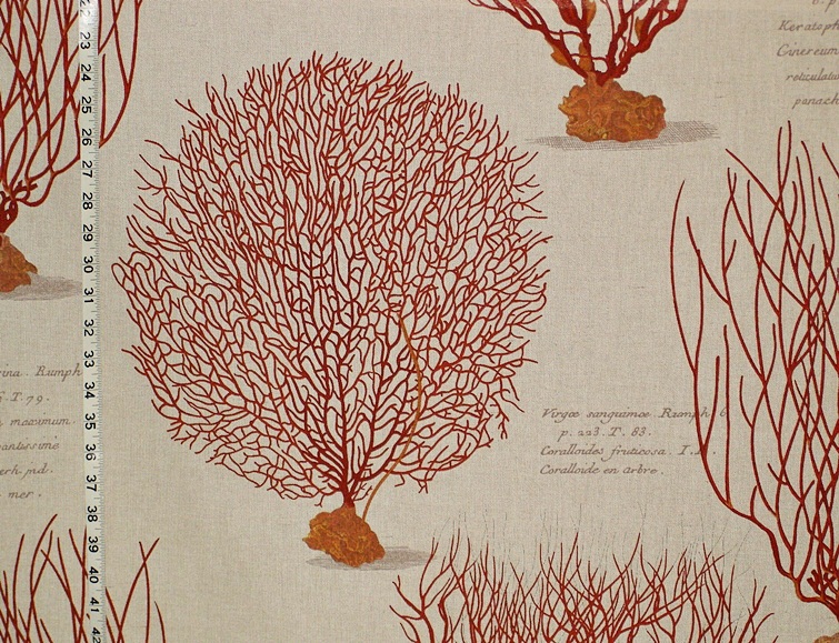 RED SEA FAN CORAL FABRIC