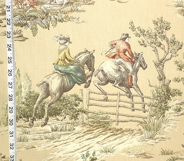 Horse Riding Toile Fabric
