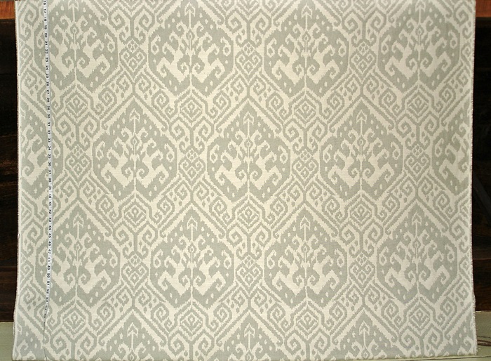 GREY GREEN IKAT FABRIC