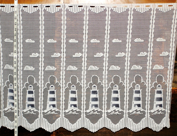 Lighthouse Lace Fabric Cafe Curtain 24 From Brick House Fabric