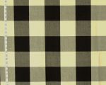 4" large Buffalo check fabric- LK-3163-9 black natural