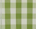 4" large avocado Buffalo check fabric- leaf green