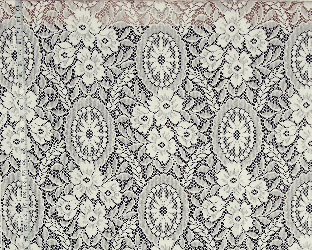 VICTORIAN FLORAL MEDALLION LACE FABRIC